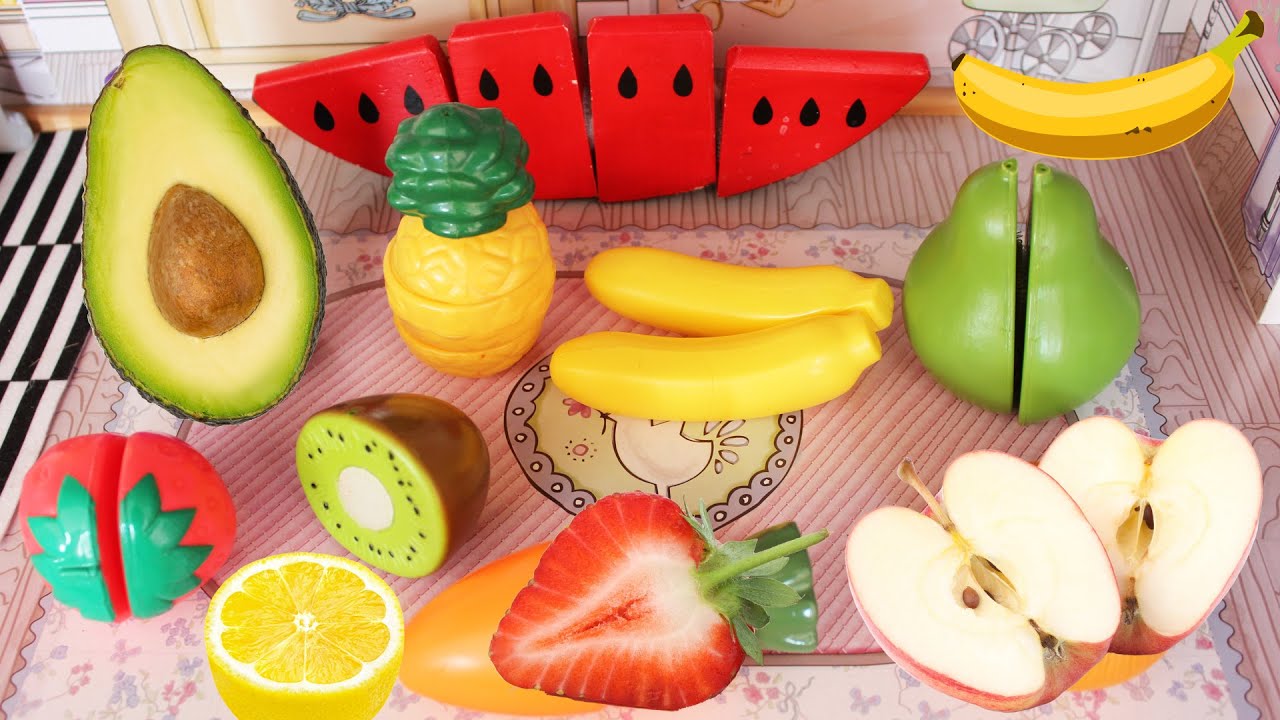 Cutting Toy Fruit and Real Fruit | Inside Fruit Pattern 切水果比一比