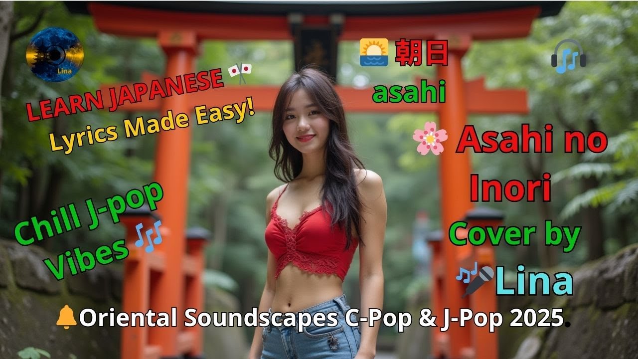 🌅Asahi no Inori 朝日の祈り🌟  Morning Sun Prayer.🎤 Lina Cover.🎶 Learn Japanese with Lyrics⛩️.