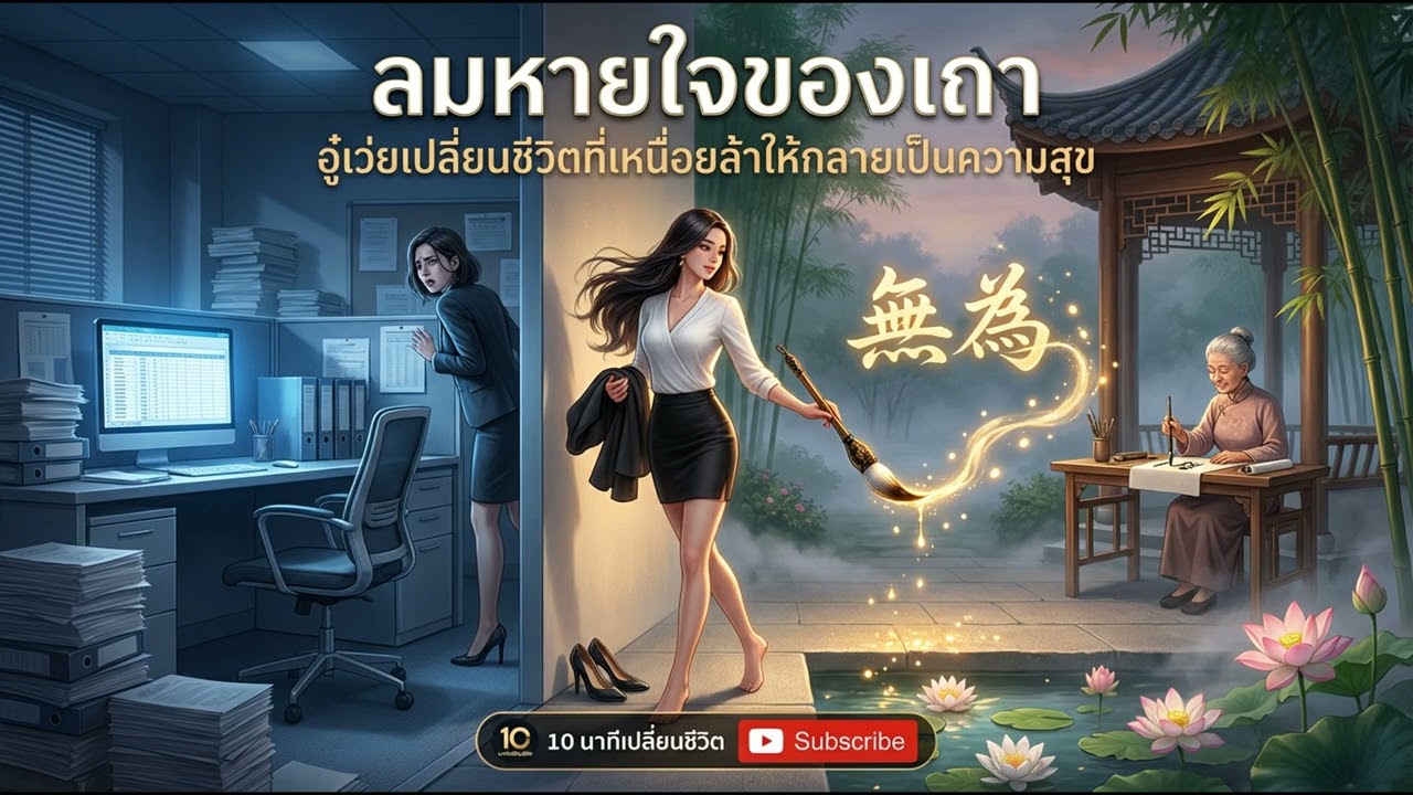 🌬️🍃 ลมหายใจของเถา | อู๋เว่ย เปลี่ยนชีวิตที่เหนื่อยล้าให้กลายเป็นความสุข (10 นาทีเปลี่ยนชีวิต)