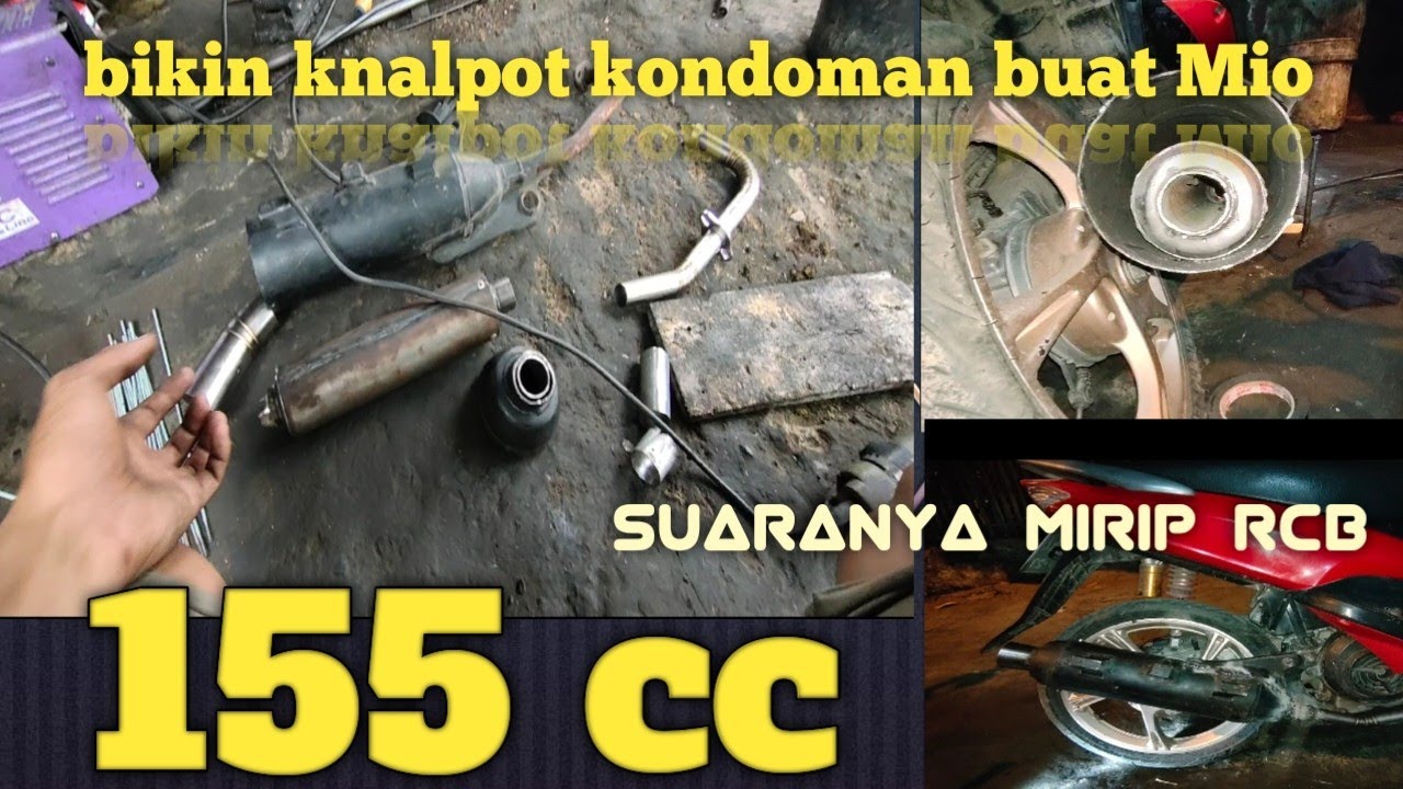 bikin kenalpot kondoman untuk Mio 58,5 , suaranya mirip rcb#mioproper #mioproper #mio150cc