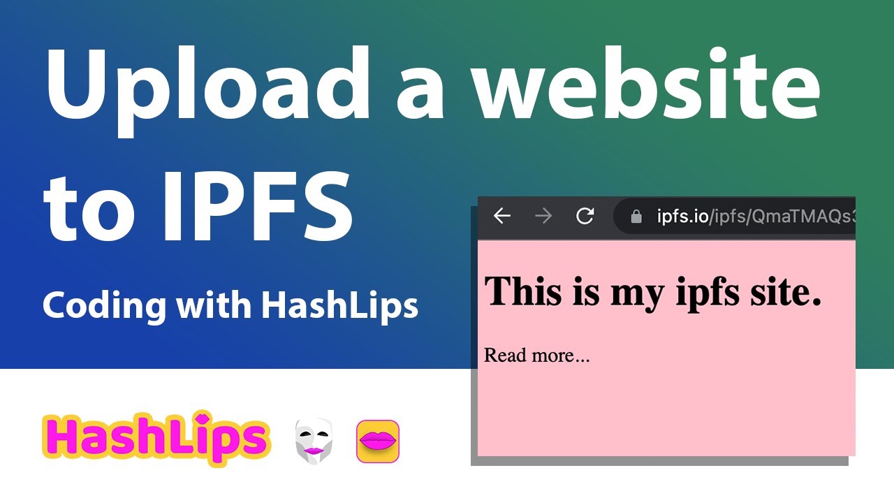 Upload a website to IPFS