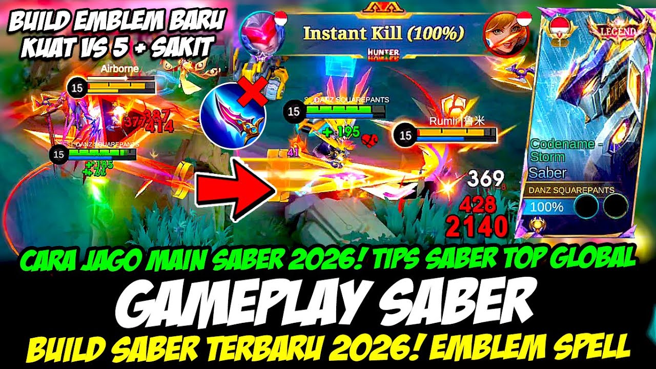 CARA JAGO MAIN SABER 2026❗BUILD SABER TERBARU 2026❗TIPS COMBO SABER SAKIT + ULTI TERUS❗SABER LEGEND