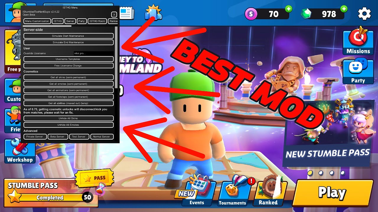 BEST STUMBLE GUYS MOD MENU PC (discontinued)