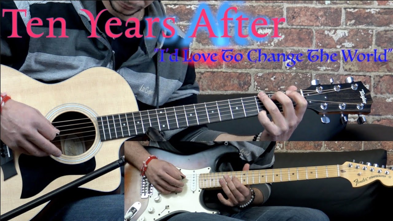 Десять лет спустя — «Я бы с удовольствием изменил мир» (часть 1) — урок игры на рок-гитаре (с таб...