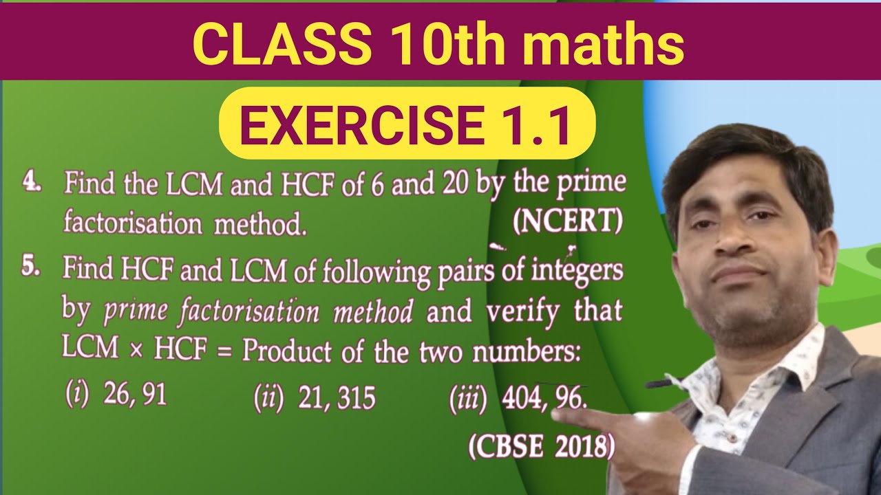 class 10th maths NCERT solutions, exercise 1.1 find LCM and HCF of the following pairs of numbers 