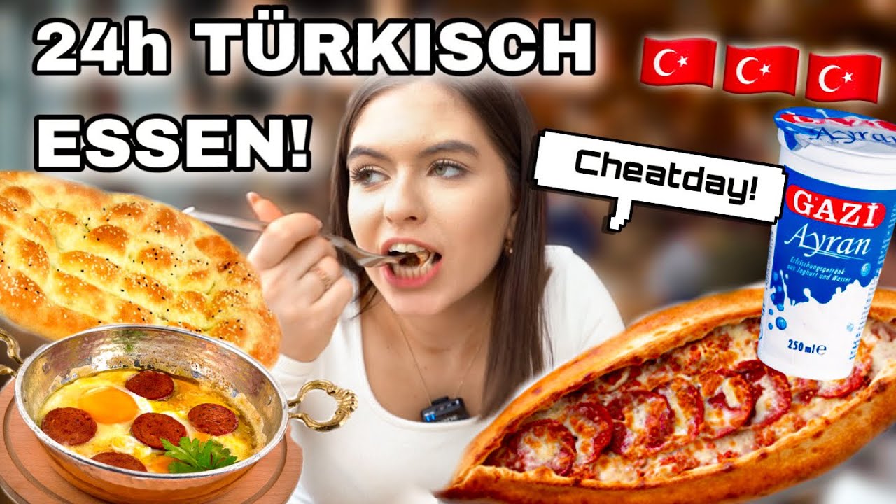 24h lang NUR TÜRKISCH ESSEN🇹🇷😍 CHEATDAY!!🥙🥩🍳