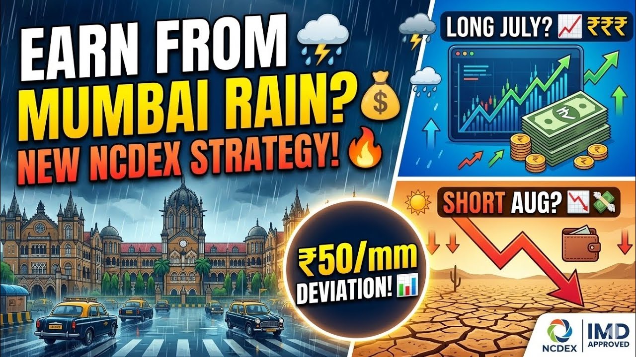 How to Profit from Mumbai Rain? 🌧️ NCDEX Weather Trading Strategy!