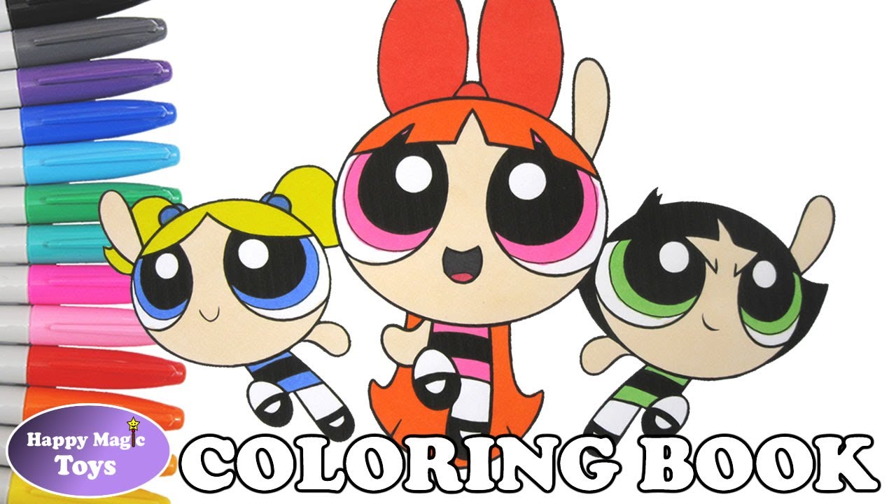 The Powerpuff Girls Coloring Book Pages Blossom Bubbles Buttercup Coloring Pages Kids Art