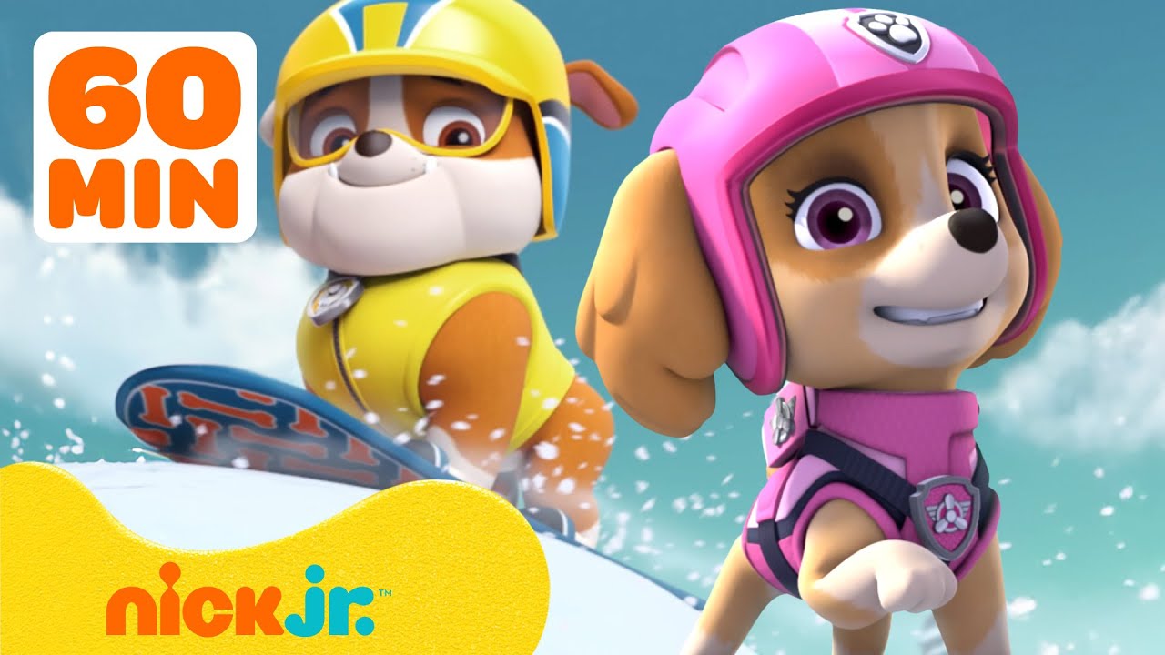 Экстремальные Спасения PAW Patrol! с Рубблом и Скай 🏂 60 Минут | Nick Jr.