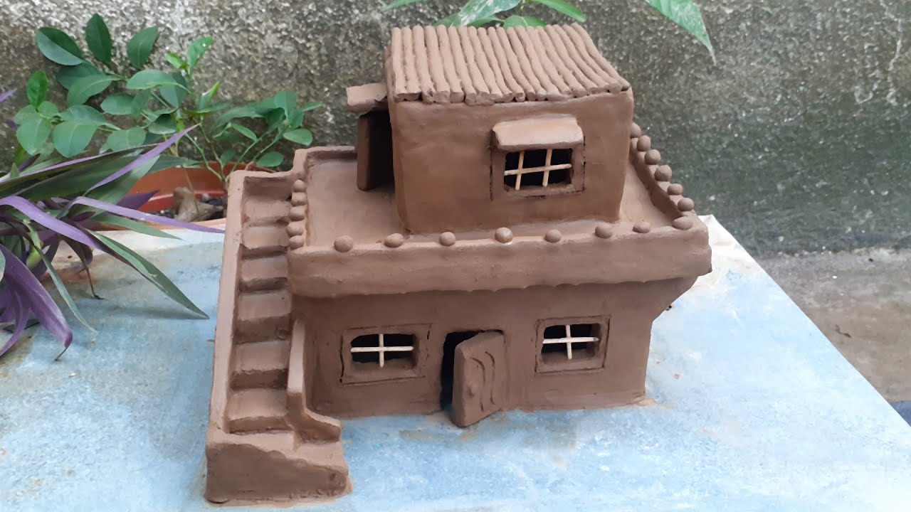 Making Clay House Mud House - Mitti Ka Ghar