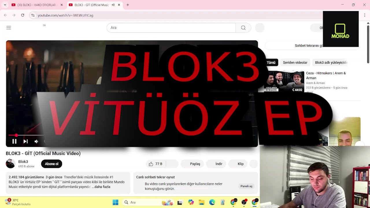MOHAD YAYINDA BLOK3 - VİRT&Uuml;&Ouml;Z EP'SİNİ DİNLİYOR