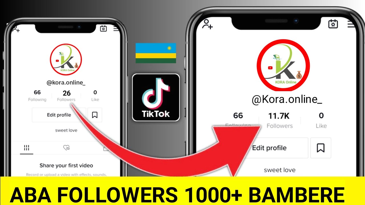 Uko Wabona ABA FOLLOWERS 1000 Bambere Kuri TIKTOK