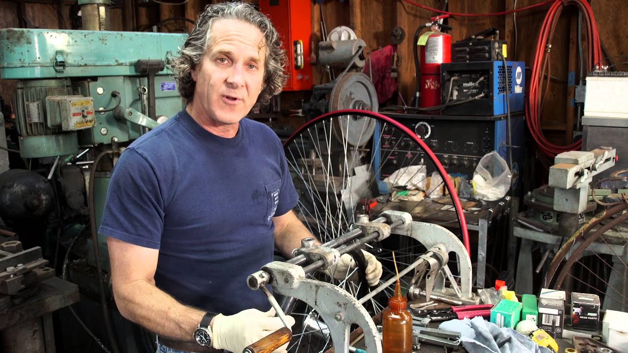 Installing Tire on a Highwheel / Penny Farthing / Hiwheel Bicycle.