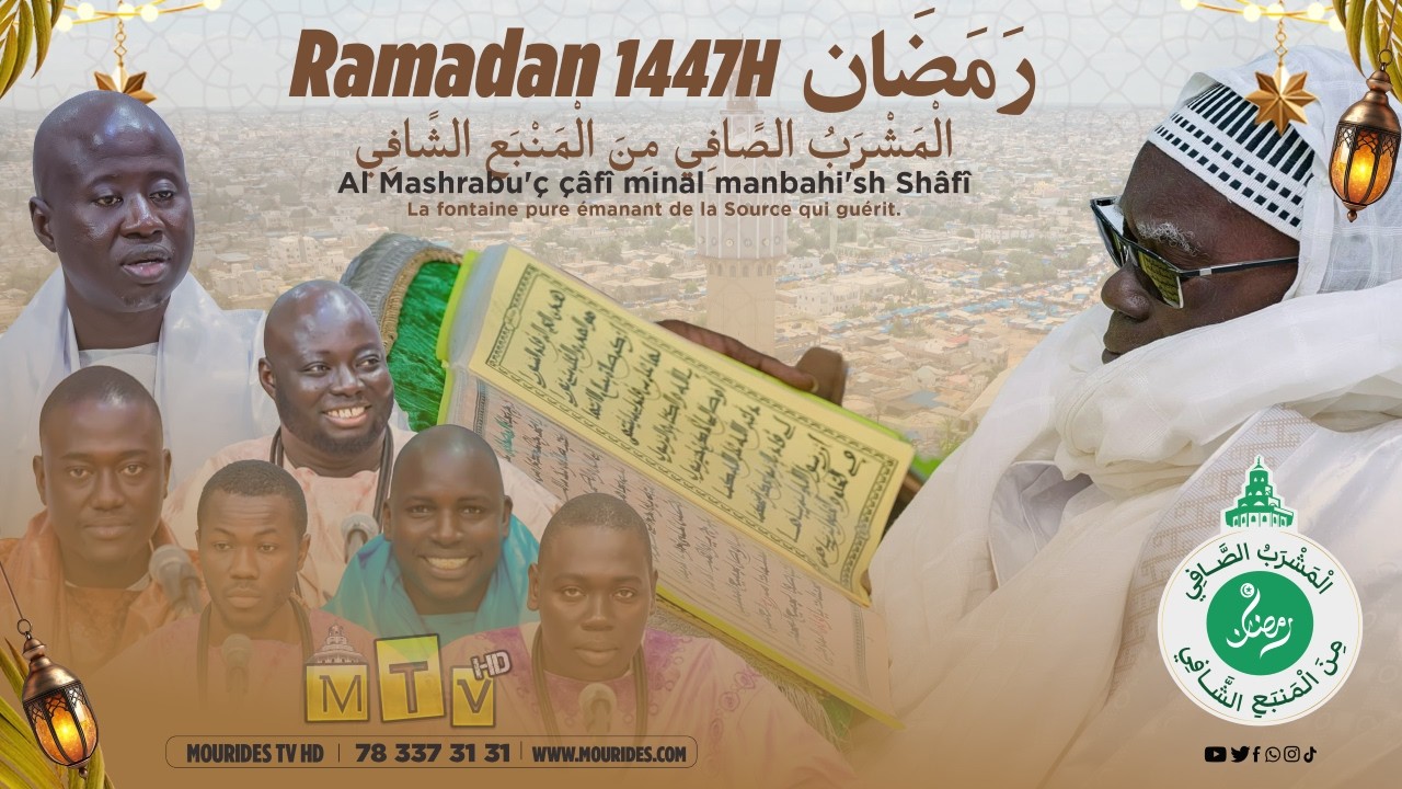 En Direct de Touba: Almashrabu shâfî 24 Ramadan 1447H - Hizbut Tarqiyyah Résidence Cheikhoul Khadim