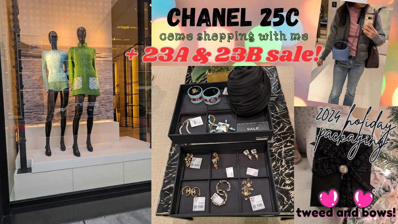 Chanel 25C come shopping with me + 23A and 23B SALE! | 2024 holiday packaging