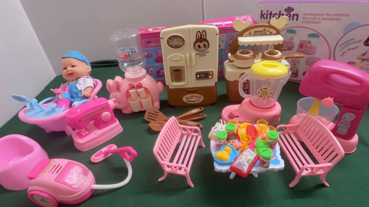 Toy satisfying unboxing princess and doll with all family 🥳