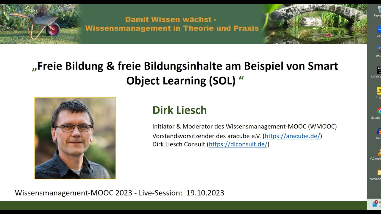 Freie Bildung & freie Bildungsinhalte am Beispiel von Smart Object Learning (SOL) - WMOOC