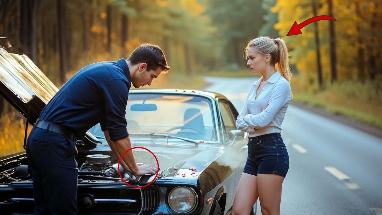 El auto de una niña millonaria se averió… y lo reparó un chico con quien fue a la escuela