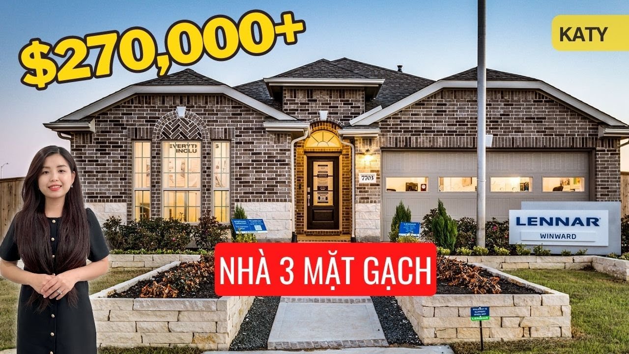 T17 - 2 Mẫu nhà mới từ $270K ở thành phố Katy!!! Nhà có 3 mặt gạch, khu vực yên tĩnh, không có lụt!!