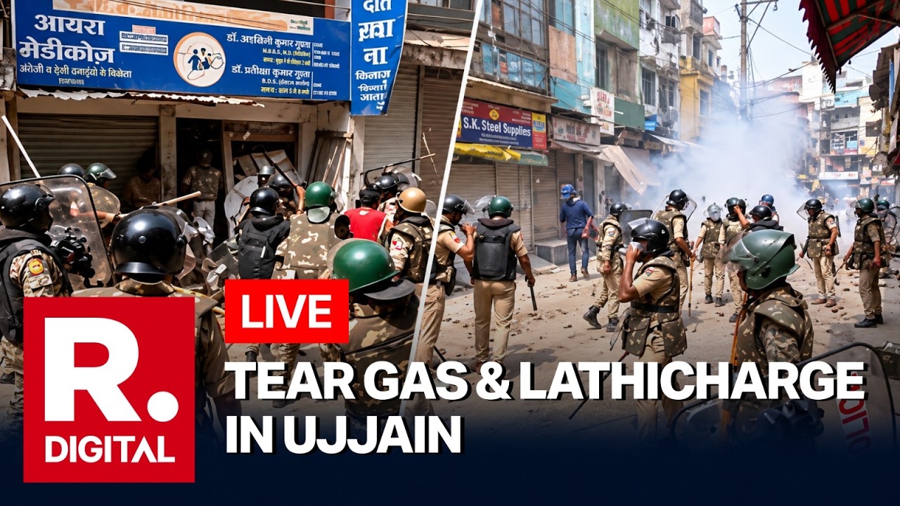 LIVE: Ujjain Shahi Masjid Demolition Row | Stone-Pelting, Tear Gas, Lathicharge | MP News