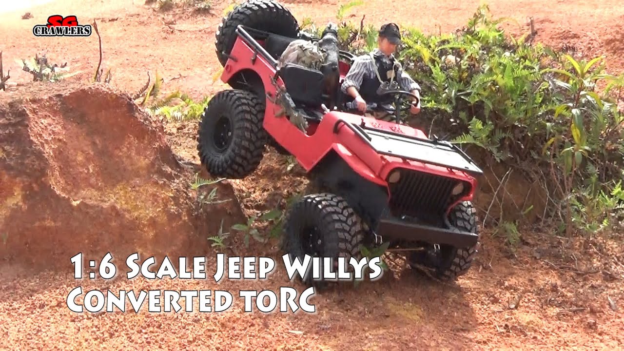 Custom 1:6 Scale Jeep Willys scale model converted to RC truck