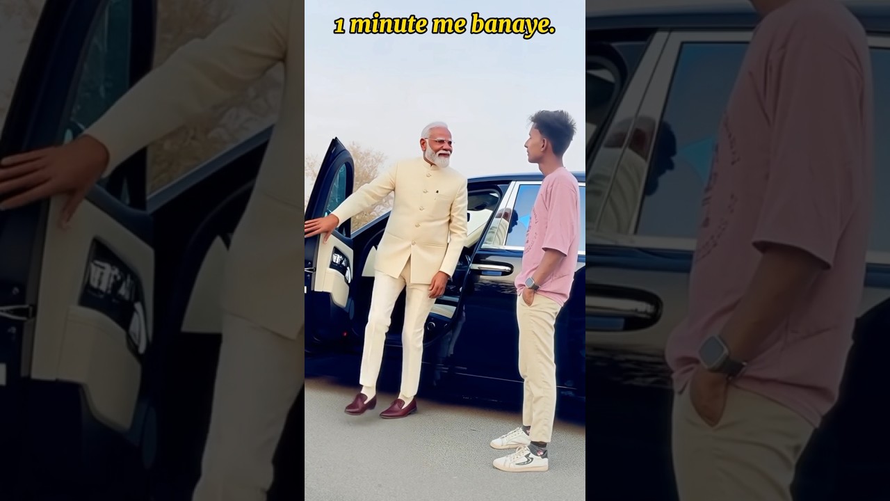 Meet for Modi ji trending tutorial ll modi ji ke sath video banaye sirf 1 minute me #viral