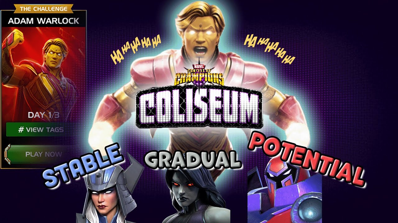 MCOC Alliance Coliseum Guide, Adam Warlock Counter, Best Champions for Coliseum fight
