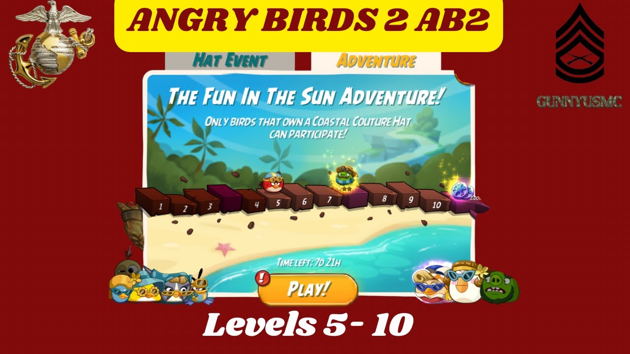 Angry Birds 2 AB2 The Fun In The Sun Adventure (Levels 5-10) - 19 May 2025 #ab2