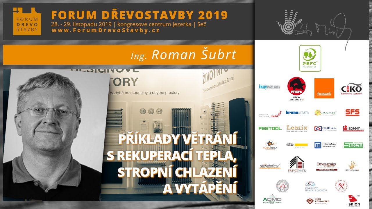 Příklady větrání s rekuperací tepla v RD a bytech, stropní chlazení a vytápění