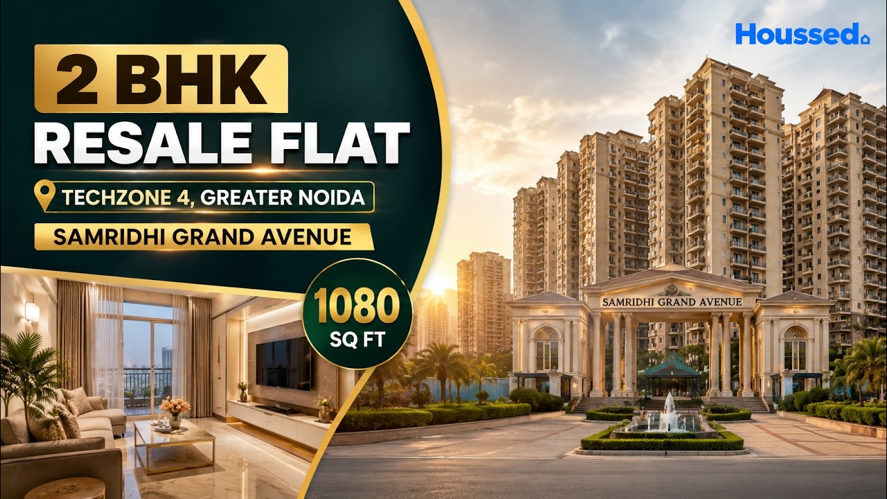 2 BHK Resale Flat in Techzone 4, Greater Noida | Samridhi Grand Avenue | 1080 Sq Ft