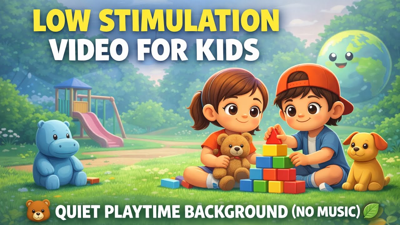 Calm Background Playtime Video for Kids 🌿 | No Music, Soft Ambient Sounds | Lume Club
