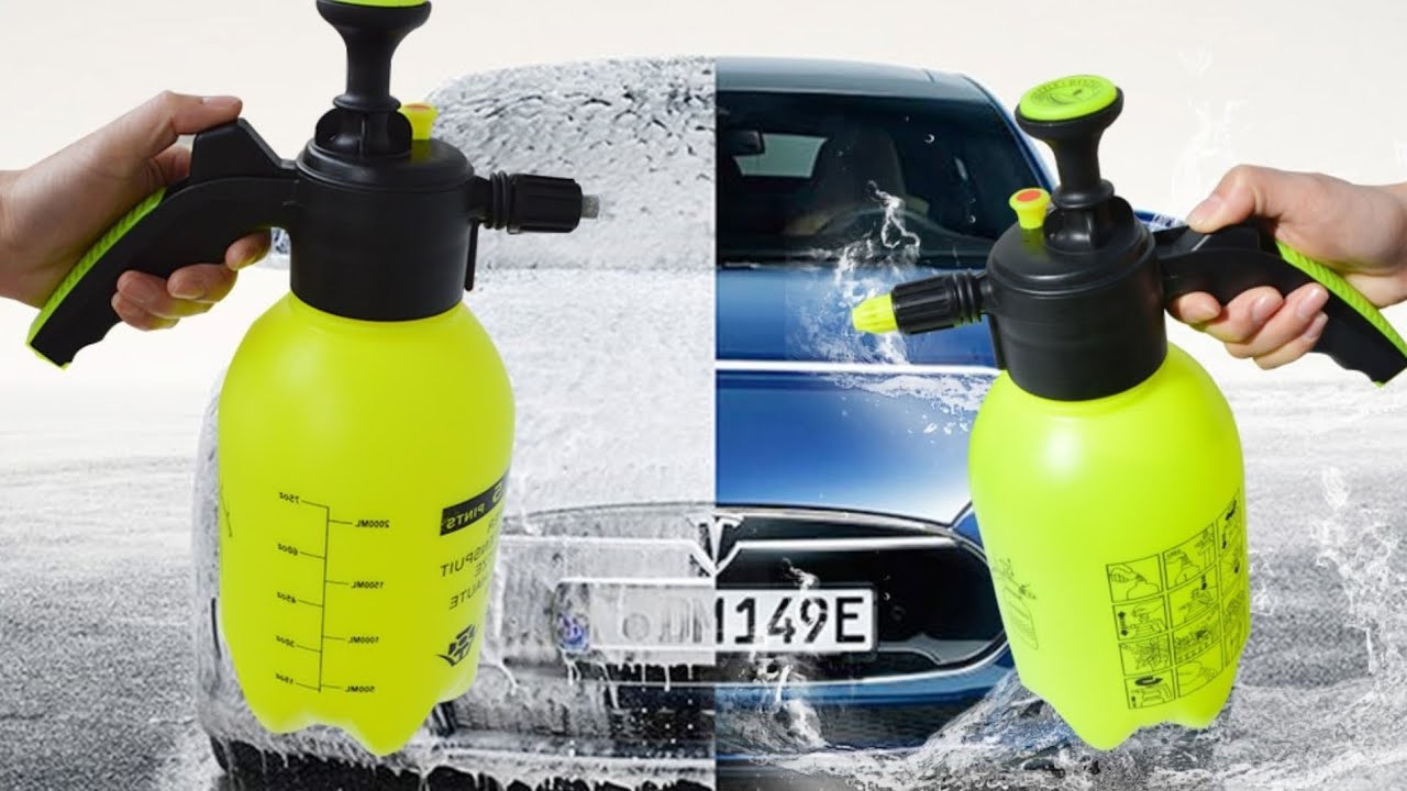 Como lavar un AUTO con un Pulverizador de Espuma Casero - Fácil - Rápido (AKUN)