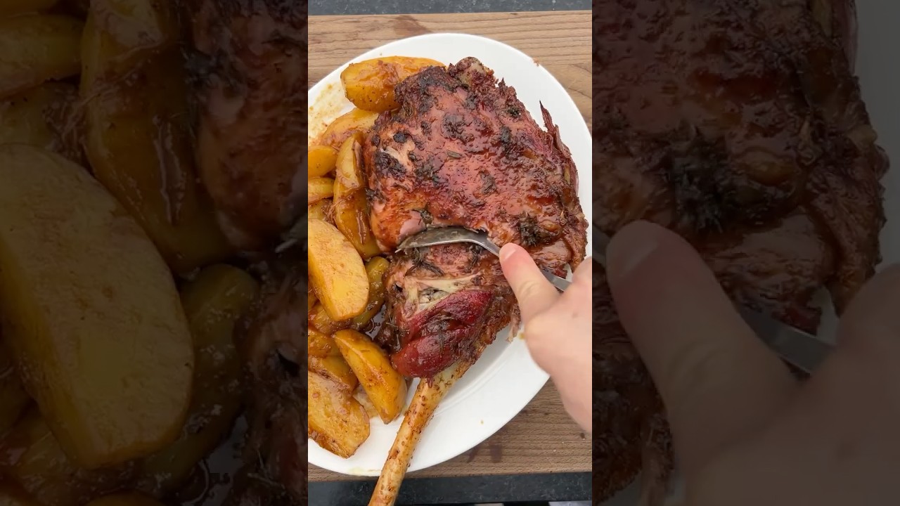 GREEK Slow Roasted Leg of Lamb with Potatoes
