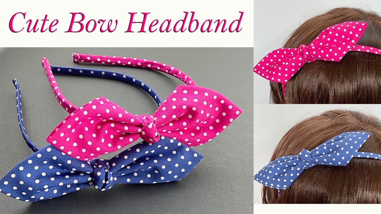 💖 Hair Bow Tutorial - DIY How to Make a Fabric Bow Headband | Hair Accessories | Arco para a cabeça