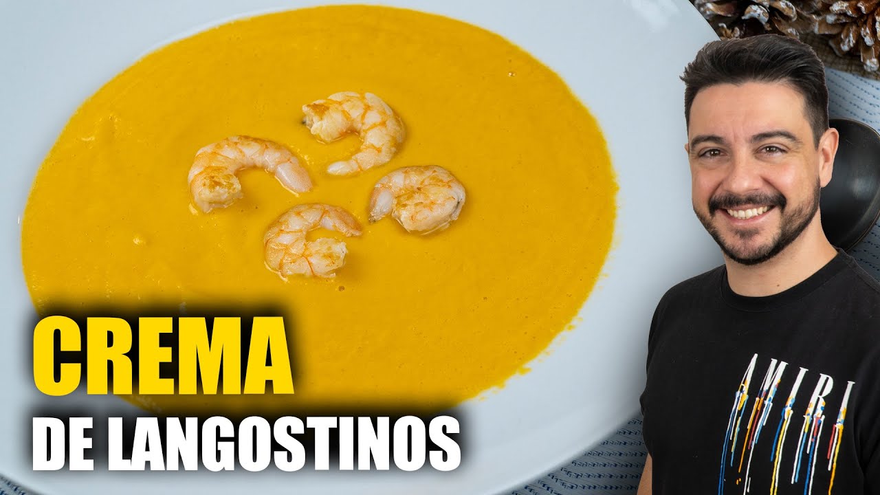 Crema de langostinos 🦐 RECETA NAVIDEÑA sana y fácil