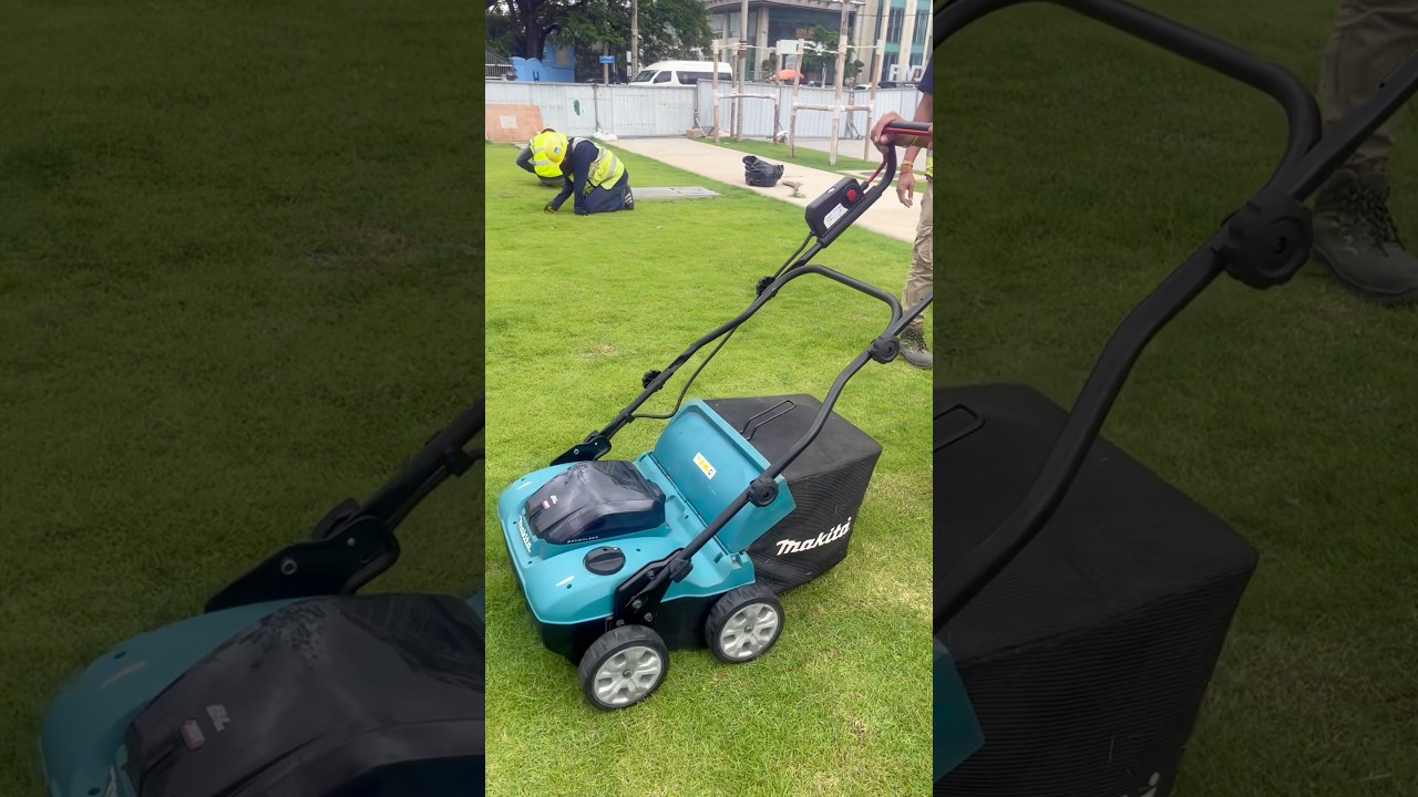 Makita cordless Scarifier UV001G using battery 40V #makitacordlesstools #landscape #satisfying