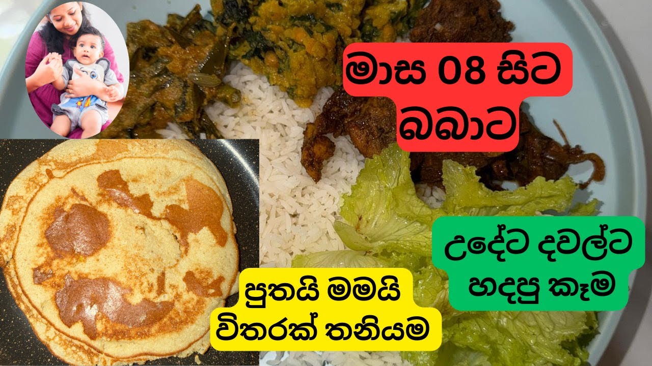 උදේට දවල්ට උයපු දේවල් ටික_පුතයි මමයි විතරක් තනියම_දවසින් බාගයක්_පෝෂණීය ගුණ කෑම මම හදන්නේ😋babatakama