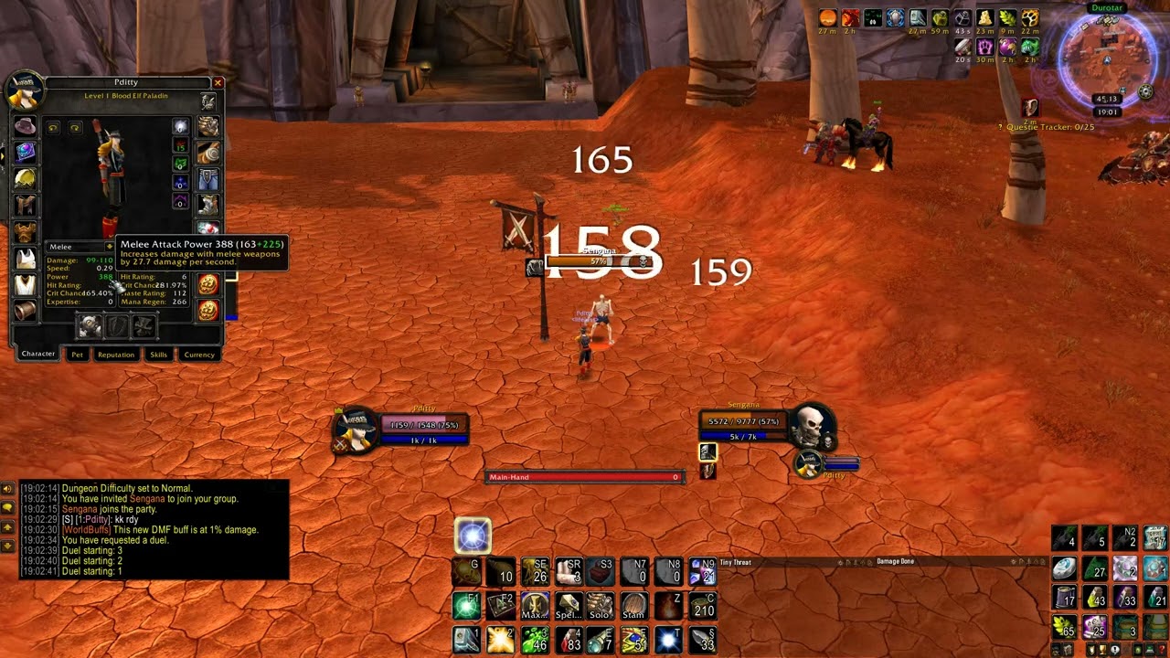 Level 1 Twink Paladin Max Damage (885.56% Haste)