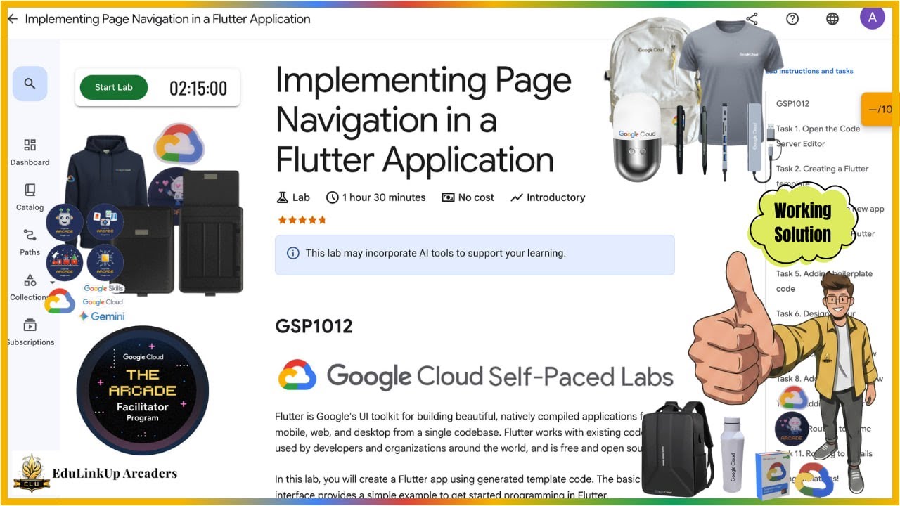 Implementing Page Navigation in a Flutter Application | GSP1012