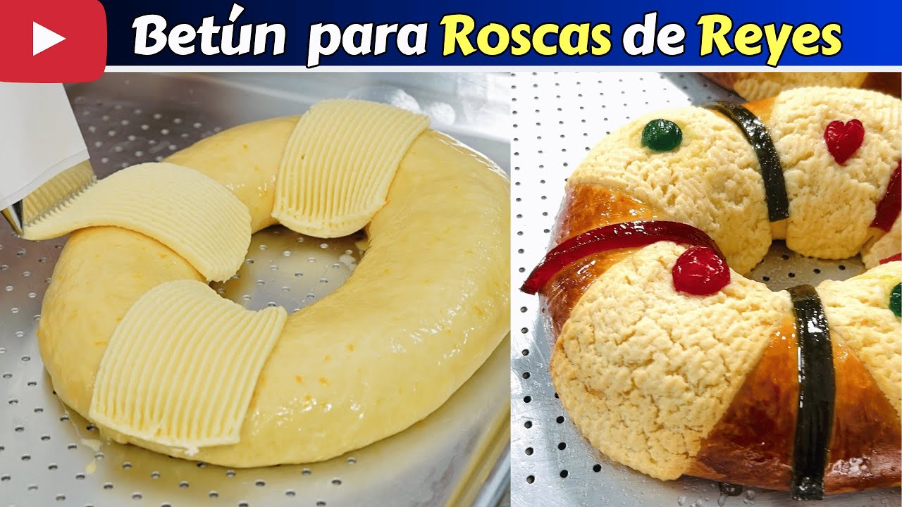 ✅PASTA|Betún para ROSCA de REYES y Pan Dulce (con manga pastelera) DulceHogar Recetas💕
