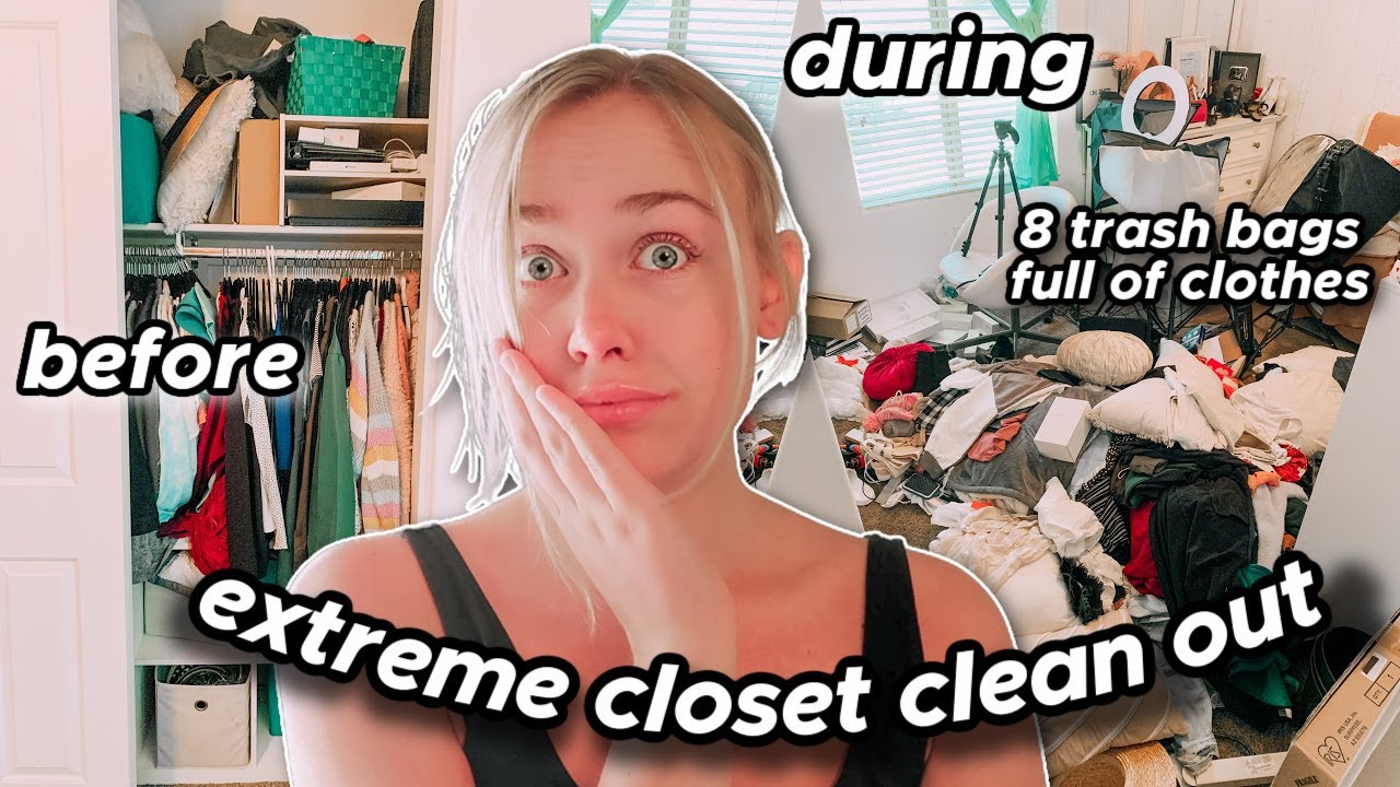 extreme closet clean out 2021 | declutter + organizing
