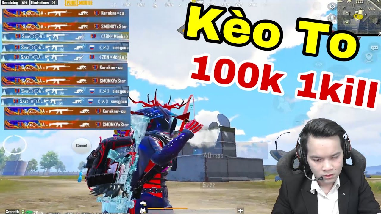 PUBG Mobile - Kèo 1Kill = 100K Của A Hiệp Cắt Chuỗi Dây Đen | Bộ Bim Bùng Nổ Cân 3 Cân 4 Liên Tục