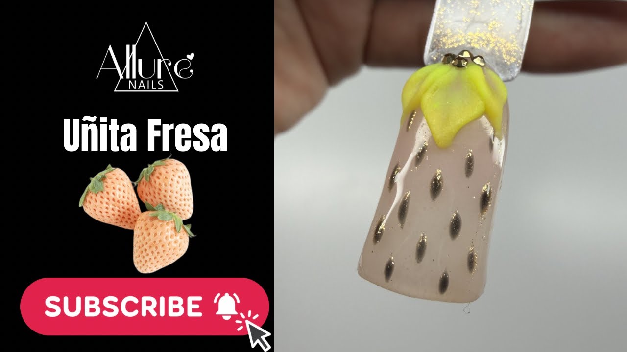 🍓 Uñita Fresa – Diseño 3D paso a paso | Allure Nails 💅✨