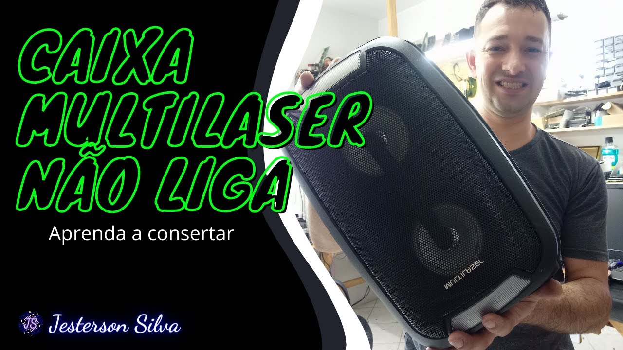 Caixa de som Multilaser não liga