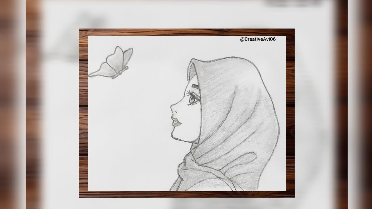 How to draw a girl # girl sketch # butterfly 🦋# girl pencil drawing # girl drawing #art