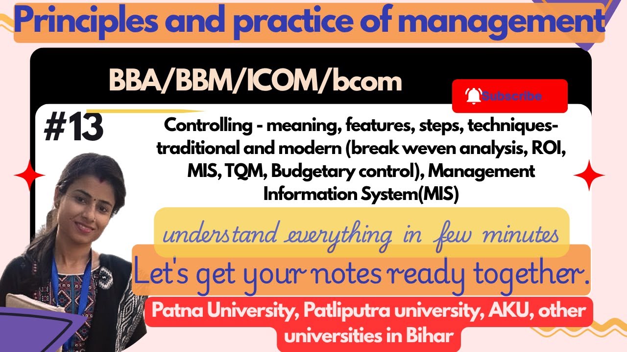 Controlling Function of Management | Full Chapter Explained in Hindi | BBA BCom MBA | AKU Bihar