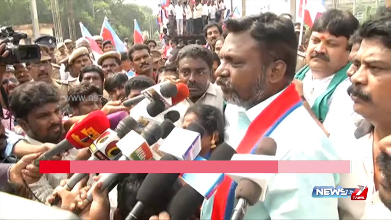 Thol Thirumavalavan speaks at VCK's protest at Basin bridge | News7 Tamil