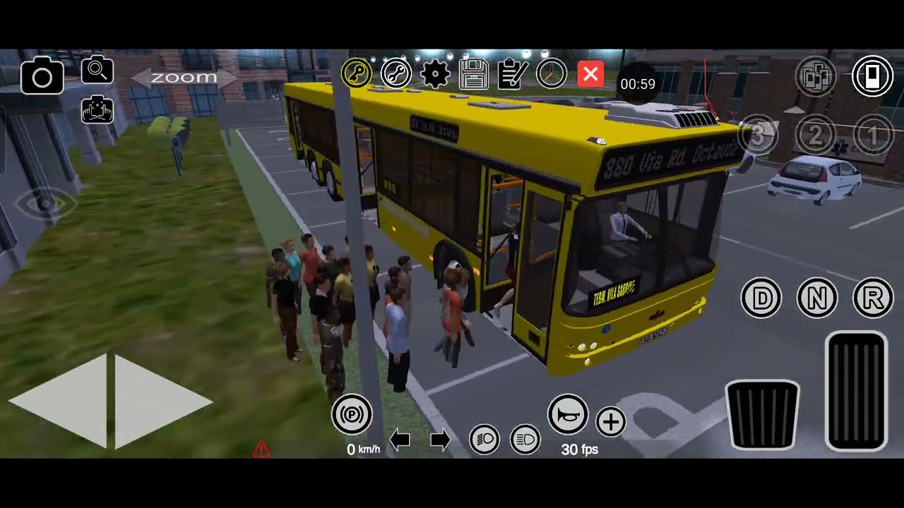 Поездка на автобусе MAZ-107.468 (2014) в Proton Bus Simulator. 