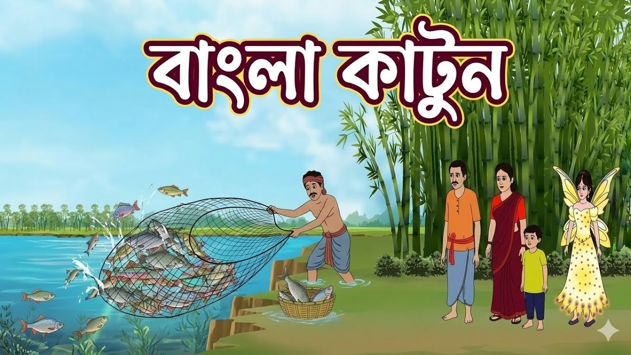 গরিব জেলের ভাগ্য বদল এবং পরীর আশীর্বাদ ✨💸 Bangla cartoon Sonar video funny cartoon