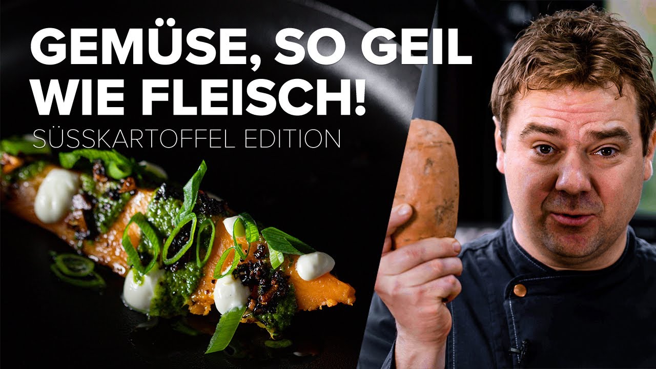 Gemüse, so geil wie Fleisch: Süßkartoffel vom Grill mit Limettenschmand
